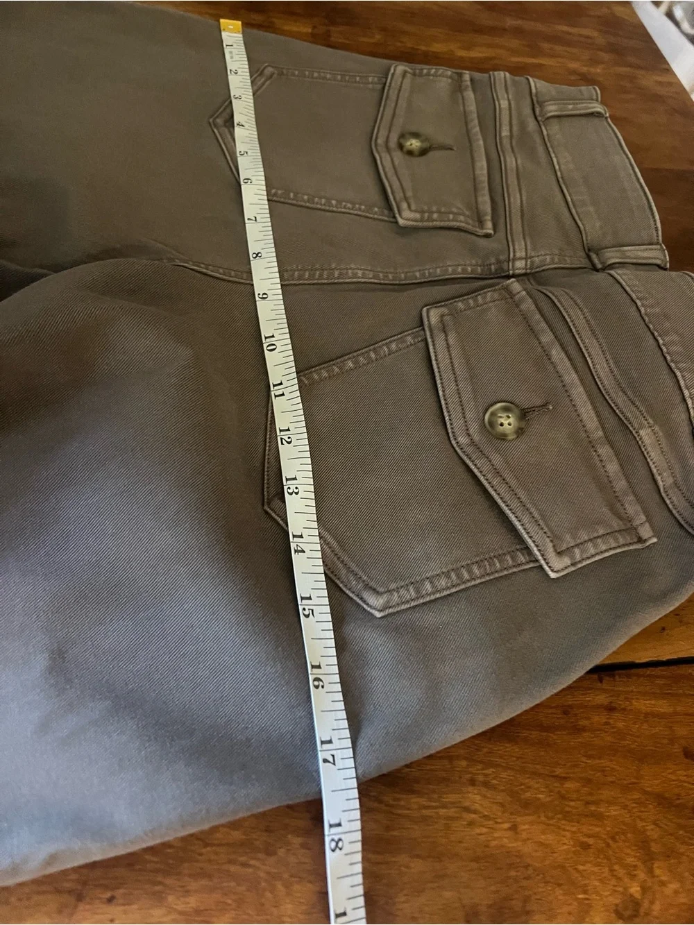 SPANX—Stretch Twill Cropped Wide Leg Pant in Smoke Trouser Classic Capsule—S - Picture 5 of 10